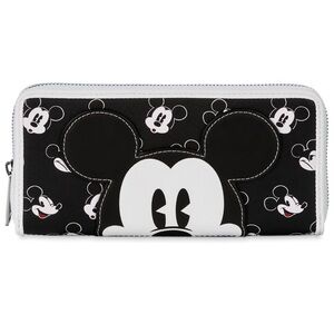 Loungefly Disney Parks Mickey Mouse Black and White Wallet